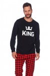 Bavlnené pánske pyžamo s dlhým rukávom Royal Family King Dn-nightwear PMB.9761