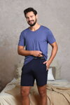 Pánske pyžamo krátke Italian Fashion Dallas nebesky modré