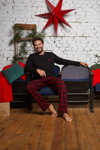 Pánske bavlnené pyžamo Italian Fashion Zeman čierne