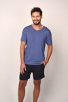 Pánske pyžamo krátke Italian Fashion Dallas nebesky modré