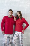 Pánske bavlnené pyžamo Italian Fashion Andros červené