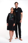 Pánske bavlnené pyžamo s krátkym rukávom Italian Fashion Club čierne