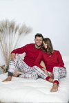 Pánske bavlnené pyžamo Italian Fashion Andros červené
