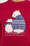 Vianočné pánske bavlnené pyžamo Italian Fashion Arctica červené