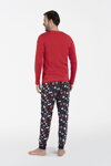 Vianočné pánske pyžamo Italian Fashion Rojas mega soft červené