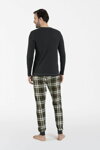 Vianočné pánske pyžamo Italian Fashion Seward BIS mega soft grafitové