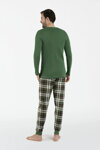 Vianočné pánske pyžamo Italian Fashion Seward BIS mega soft zelené