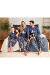 Vianočné pyžamá pre celú rodinu Doctor Nap Deep Blue tmavomodré