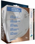 Balenie, krabička bielych respirátorov Tex-Tech FFP2 Premium NR - 5 ks v balení