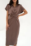 Dámske elegantné šaty Mosquito Axelle hnedé