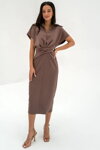 Dámske elegantné šaty Mosquito Axelle hnedé