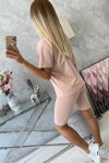 Dámska súprava krátka top + legíny Kesi Melissa tmavopúdrovo ružová