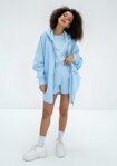 Dámske teplákové kraťasy Mosquito Bane Baby Blue modré