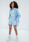 Dámske teplákové kraťasy Mosquito Bane Baby Blue modré