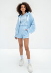 Dámske teplákové kraťasy Mosquito Bane Baby Blue modré