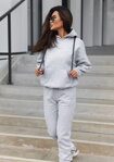 Dámska tepláková mikina s kapucňou Mosquito Pure Grey Melange sivá melanžová