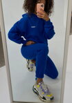 Dámska tepláková mikina s kapucňou Mosquito Pure Cobalt Blue modrá