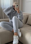 Dámske tepláky Mosquito Pure Grey Melange sivé melanžové