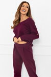 Dámska tepláková súprava Italian Fashion Karina burgundy