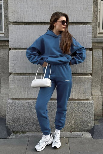 Dámska tepláková mikina s kapucňou Mosquito Pure Jeans Blue modrá