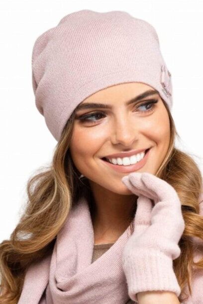 Ružová elegantná čiapka na jeseň a zimu Kamea Indiana