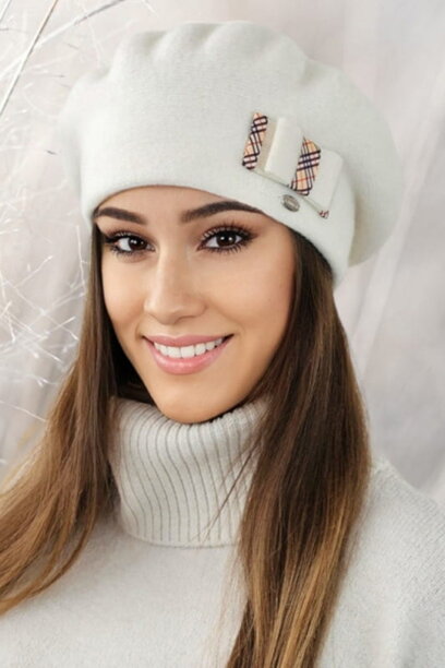 Smotanová dámska baretka na zimu Kamea Arnika