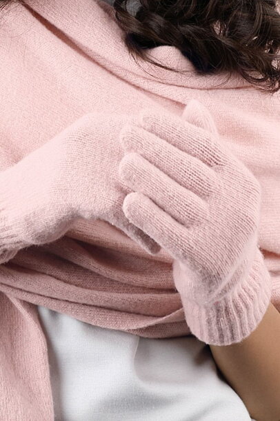 Ružové dámske rukavice na zimu Kamea 01