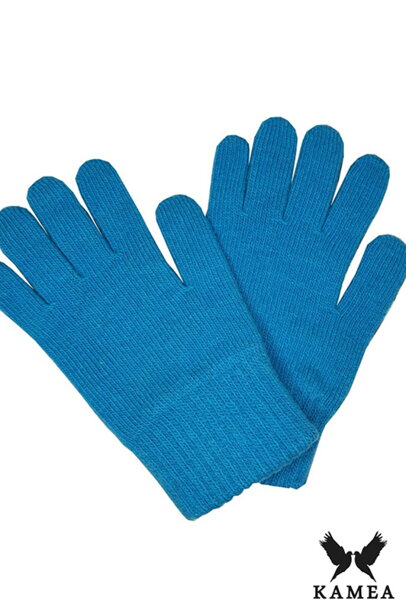 Tyrkysovo modré dámske rukavice na zimu Kamea 01
