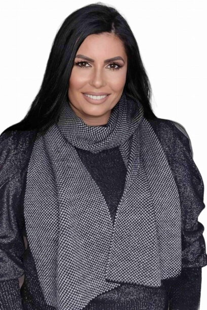 Čierny elegantný dámsky šál na zimu Kamea Helena
