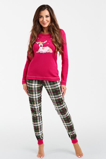 Dámske pyžamo Italian Fashion Zonda mega soft ružové
