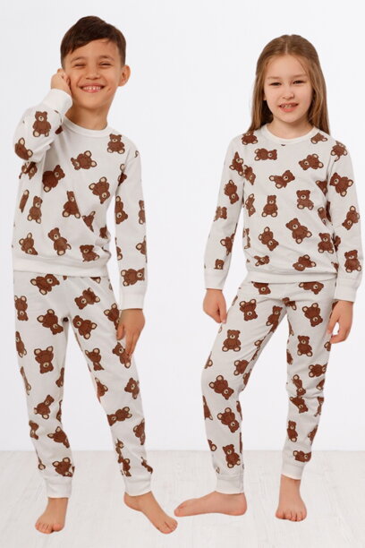 Detské bavlnené pyžamo Italian Fashion Teddy Bear smotanové