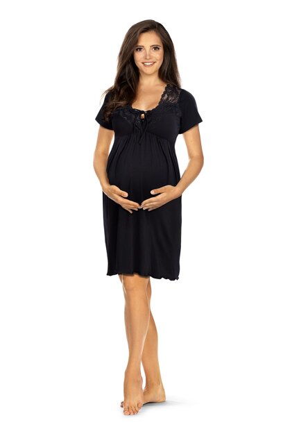 Materská košeľa na kojenie Lupoline Sharon 3012 čierna