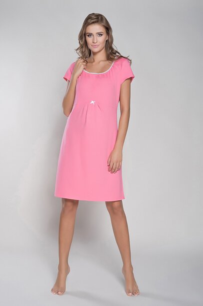 Materská tehotenská nočná košeľa na kojenie Italian Fashion Dagna ružová