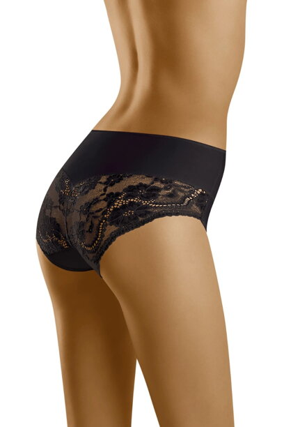 Sťahovacie nohavičky s vyšším pásom Wol-Bar Misteria čierne