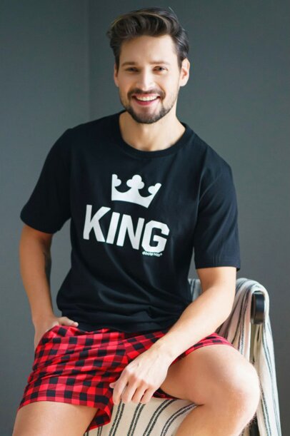 Krátke pánske pyžamo Royal Family King Dn-nightwear PMB.9952