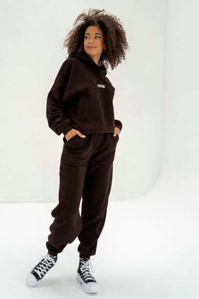 Dámske tepláky Mosquito Camp Dark Chocolate hnedé