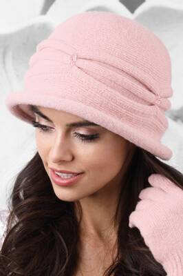 Ružový luxusný dámsky zimný klobúk Kamea Verona