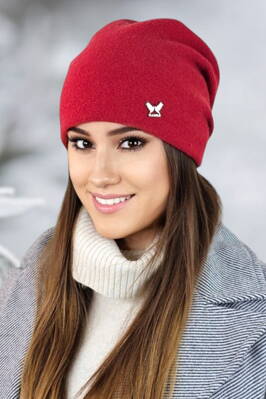 Červená dámska čiapka na zimu Kamea Lily