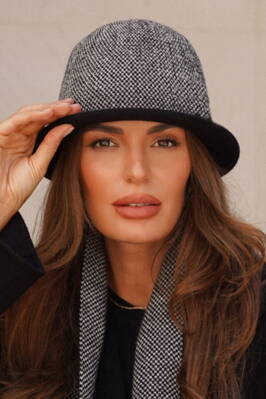 Čierny elegantný dámsky klobúk na zimu Kamea Zelda