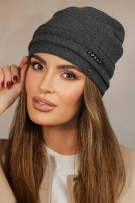 Grafitová dámska čiapka na zimu Kamea Sakura