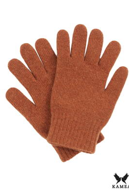 Svetlo tehlové dámske rukavice na zimu Kamea 01