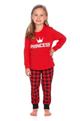 Červené dievčenské pyžamo Royal Family Princess Dn-nightwear PDG.9750