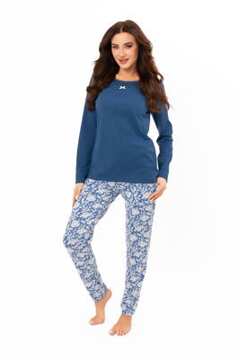 Dámske bavlnené pyžamo Italian Fashion Boma jeans modré