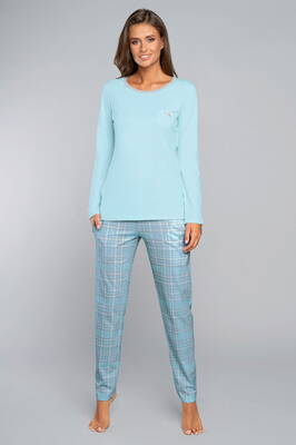 Dámske pyžamo bavlnené Italian Fashion Mitali nebesky modré