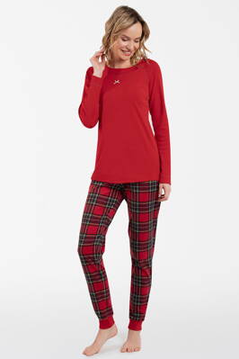 Dámske pyžamo Italian Fashion Tess mega soft červené