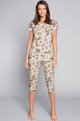 Luxusné dámske pyžamo 3/4 Italian Fashion Irem