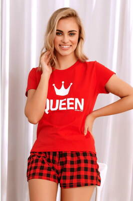 Dámske pyžamo krátke Royal Family Queen Doctor Nap PM.9996 červené