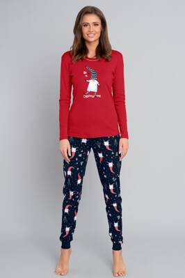 Dámske pyžamo Italian Fashion Skrat mega soft červené