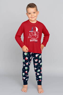 Vianočné chlapčenské pyžamo Italian Fashion Elder mega soft červené