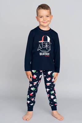 Chlapčenské pyžamo Italian Fashion Elder mega soft tmavomodré